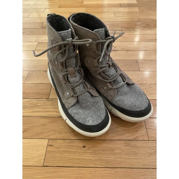 Sorel Womens Explorer 2 Joan Winter Boots Size 8.5 Waterproof Suede & Felt - Picture 1 of 6